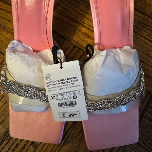 Zara Pink Embellished Heels - Picture 2 of 4